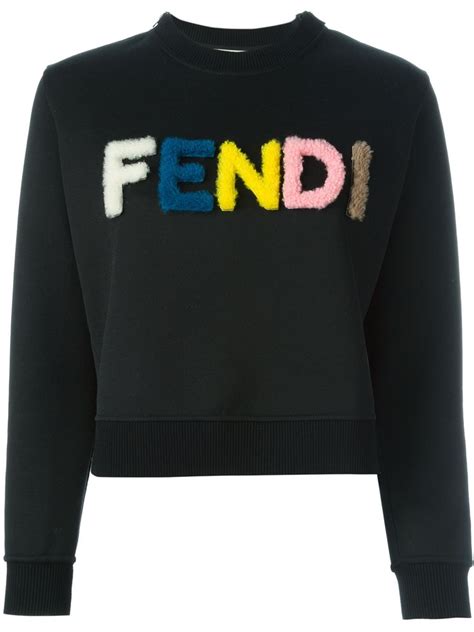 women's fendi sweatshirt|fendi beaded graphic sweatshirt.